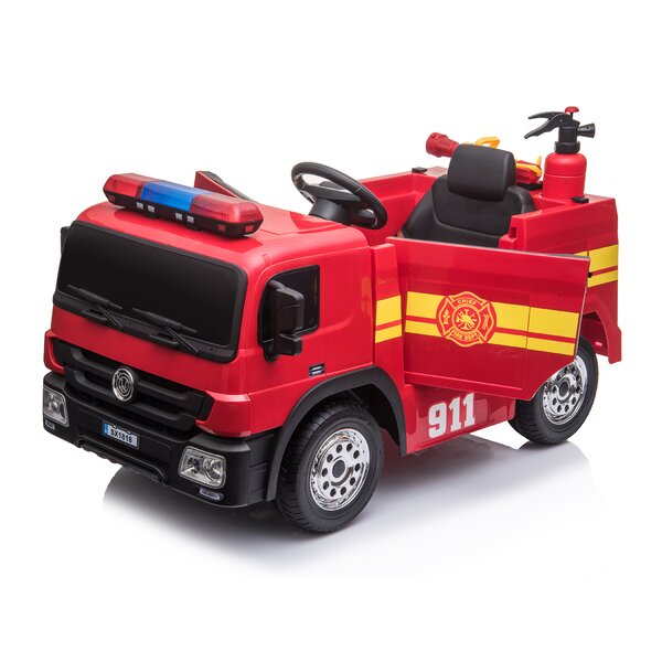 Blazin' Wheels 12 Volt Battery Operated Fire Truck | Wayfair